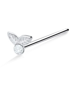 Fruit n Leaves Silver Straight Nose Stud NSKA-670